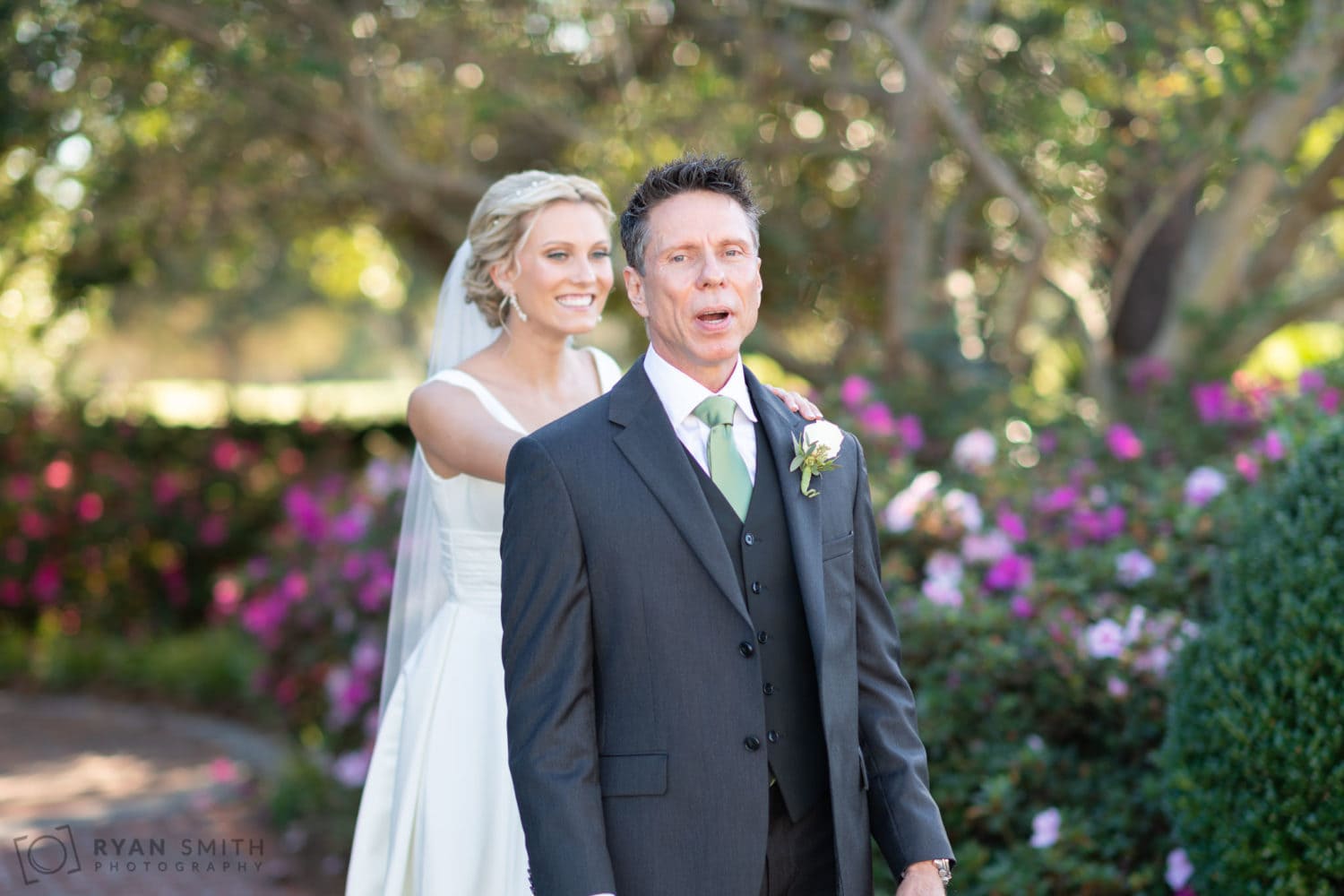 First looking with bride and her father - Pine Lakes Country Club