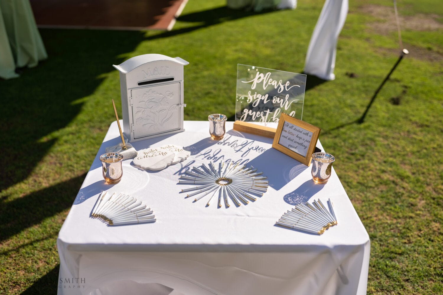 Guestbook table - Pine Lakes Country Club
