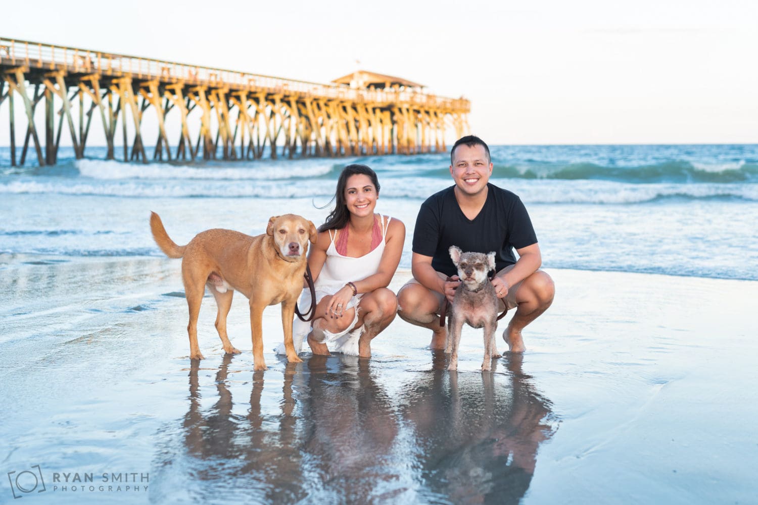 Engagement pictures with the dogs - Myrtle Beach State Park