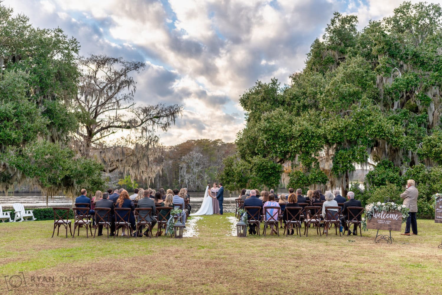 HDR picture of beautiful ceremony location on the Wacammaw River - Kimbel's - Wachesaw Plantation