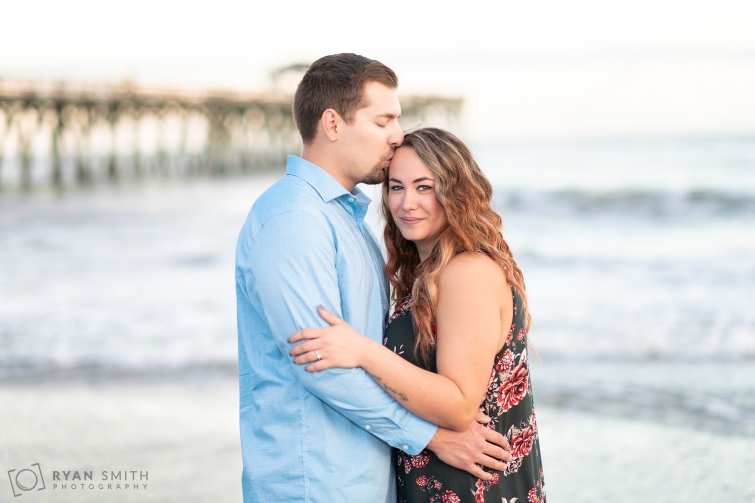Surprise proposal on a pretty evening by the ocean - Myrtle Beach State Park