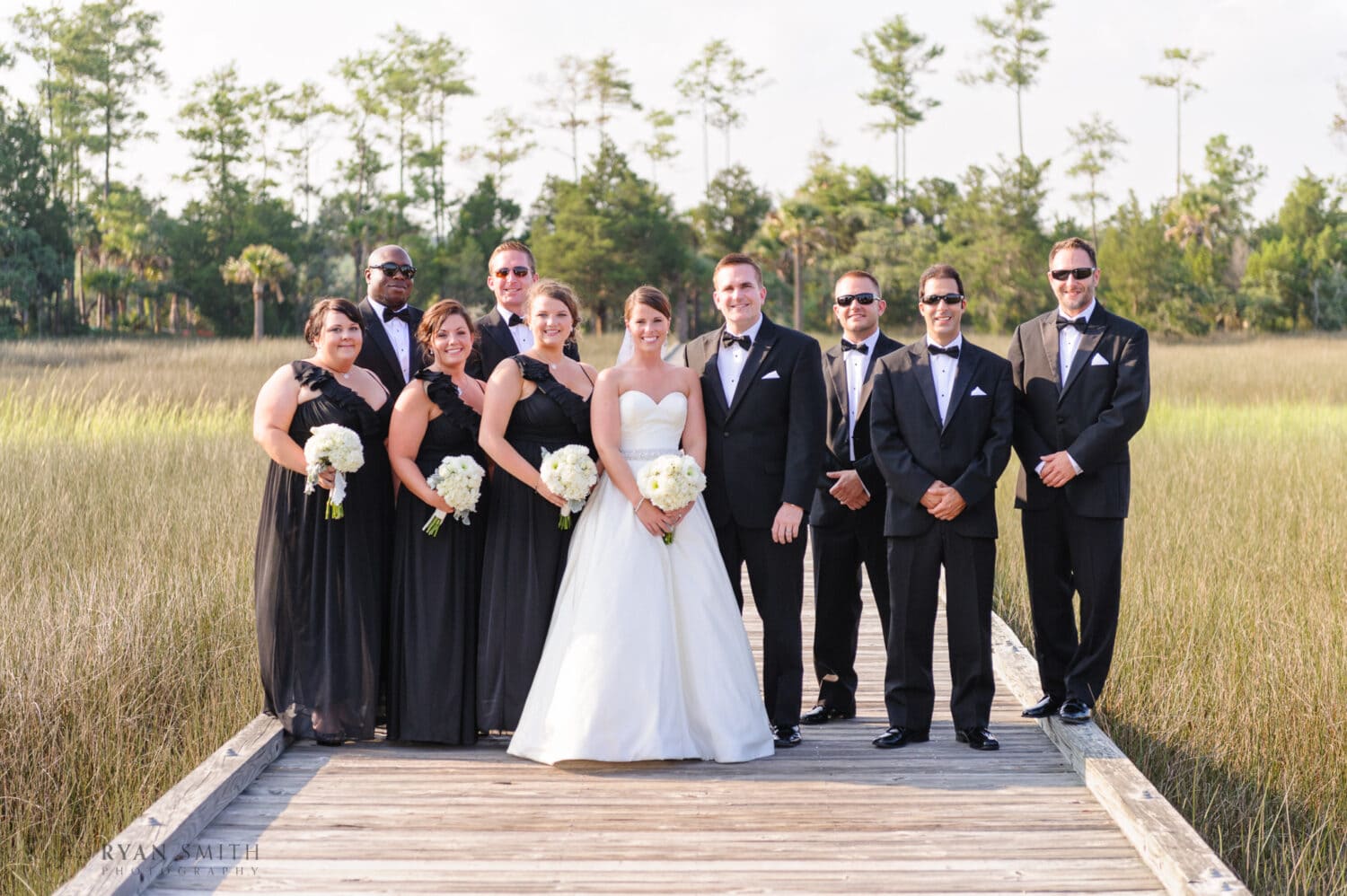 Bridal party of the boardwalk - Daniel Island Club - Charleston, SC