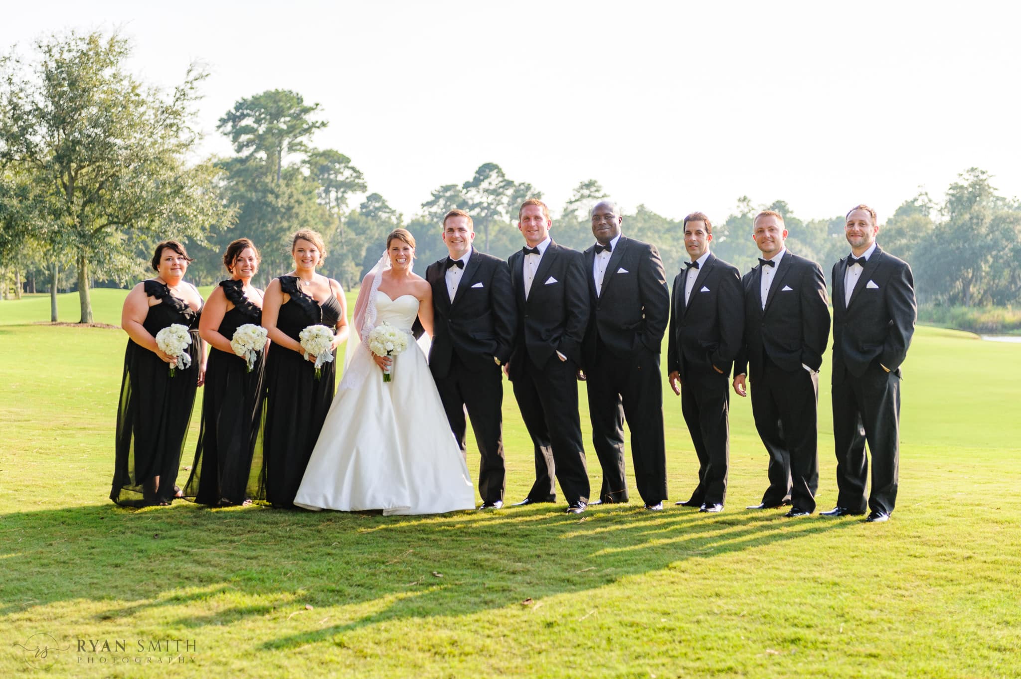 Bridal party on the golf course - Daniel Island Club - Charleston, SC