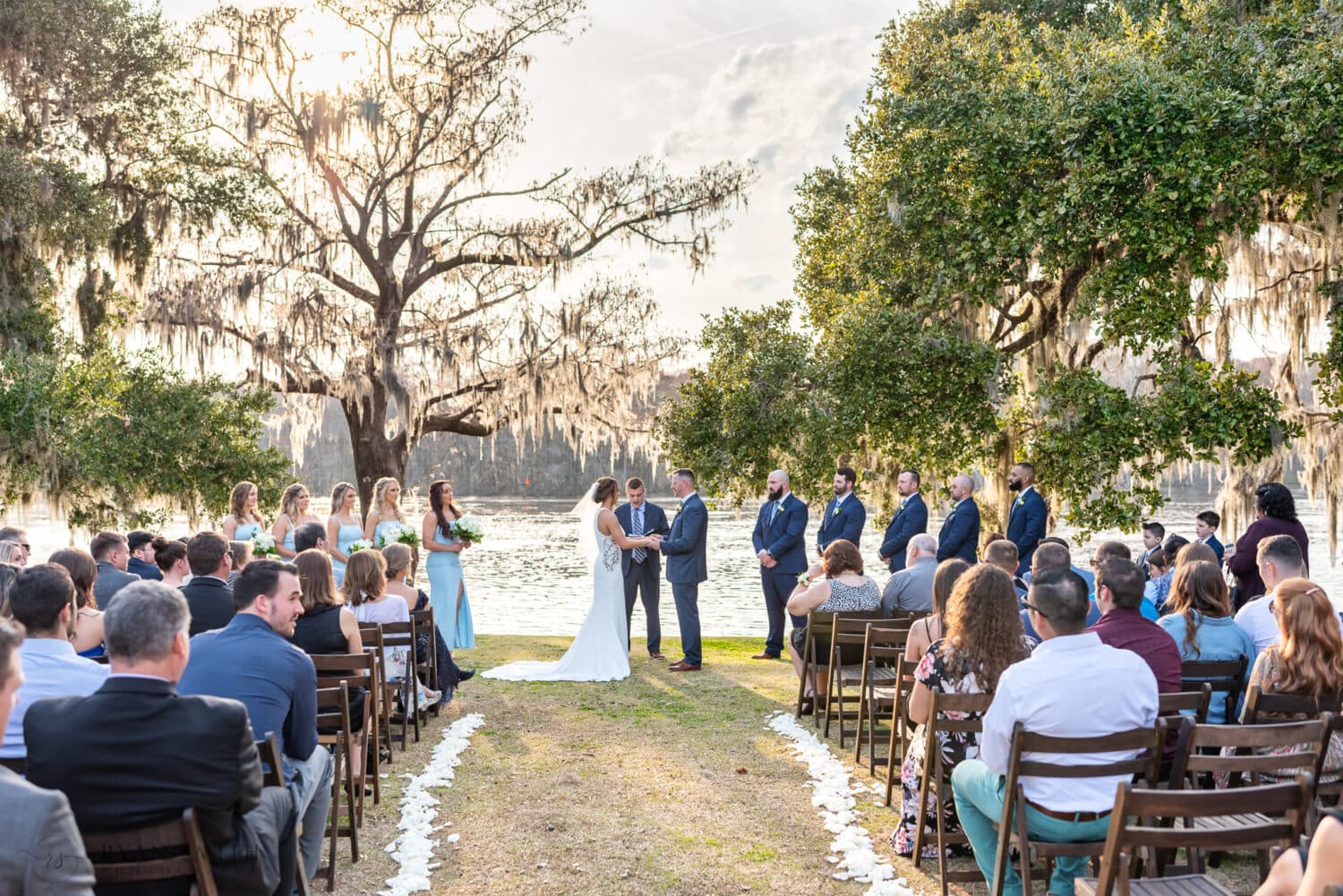 Beautiful ceremony by the river - Kimbels at Wachesaw Plantation