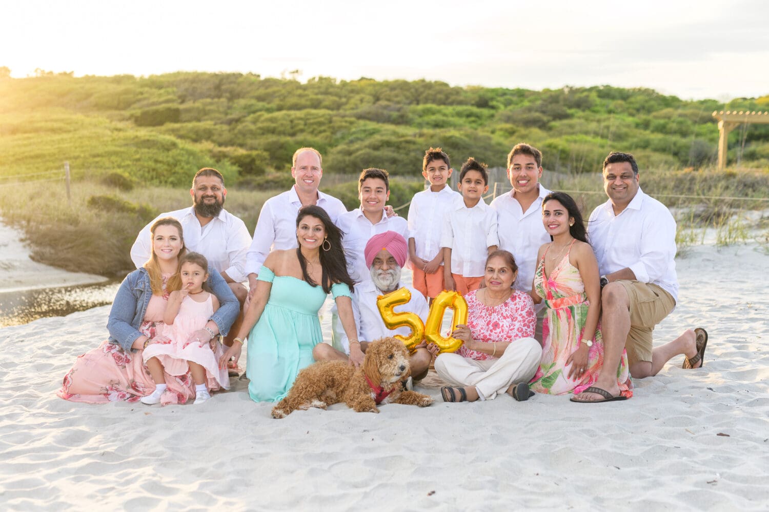 50th anniversary with a Goldendoodle  - Myrtle Beach State Park