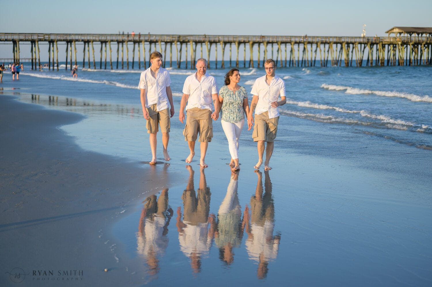 Family of 4 by the pier - Myrtle Beach State Park