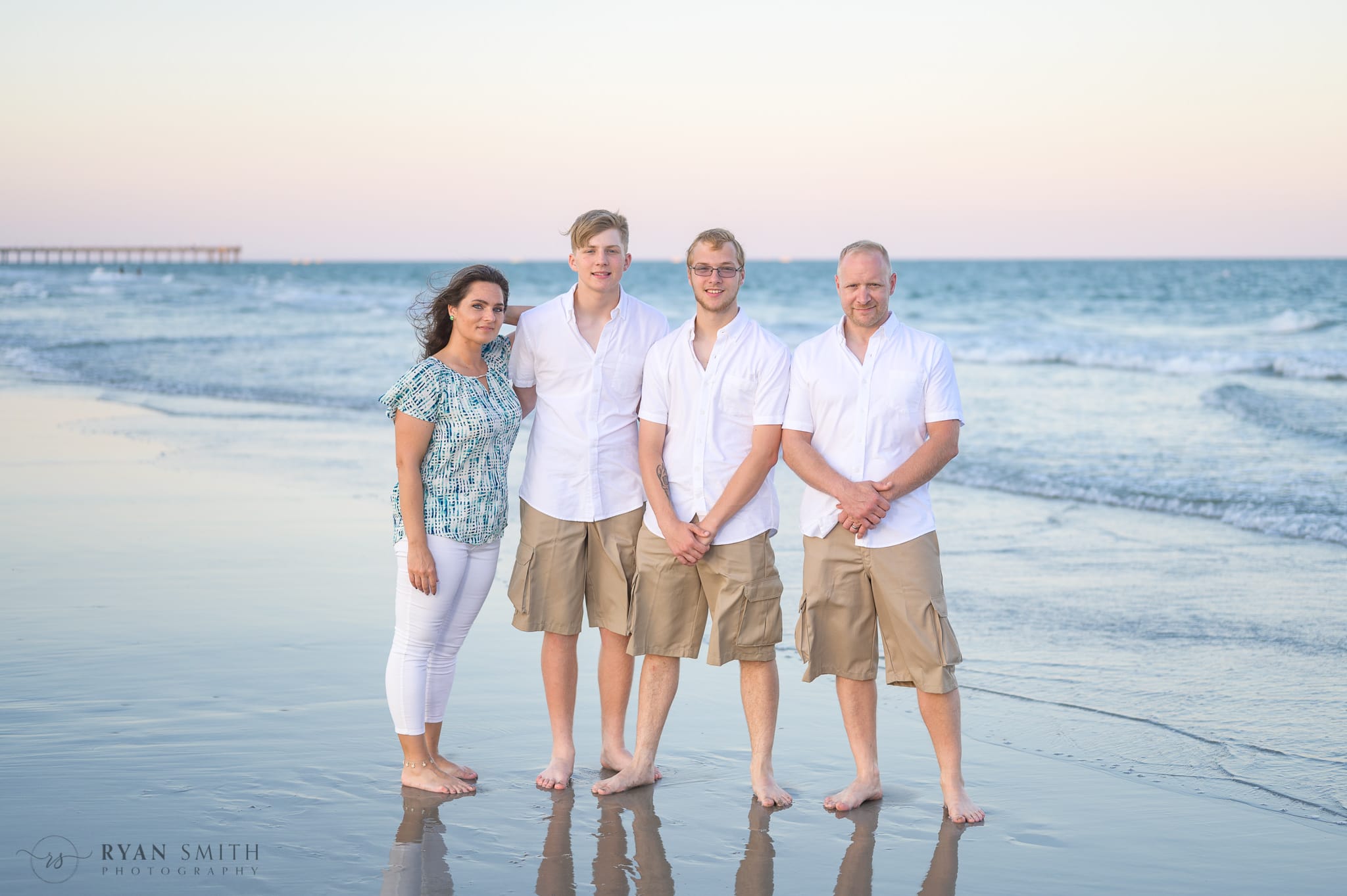 Family of 4 by the pier - Myrtle Beach State Park