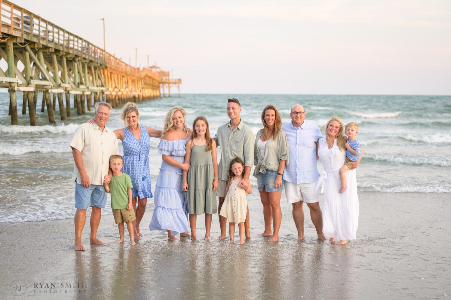 Large family by the pier - Cherry Grove Pier