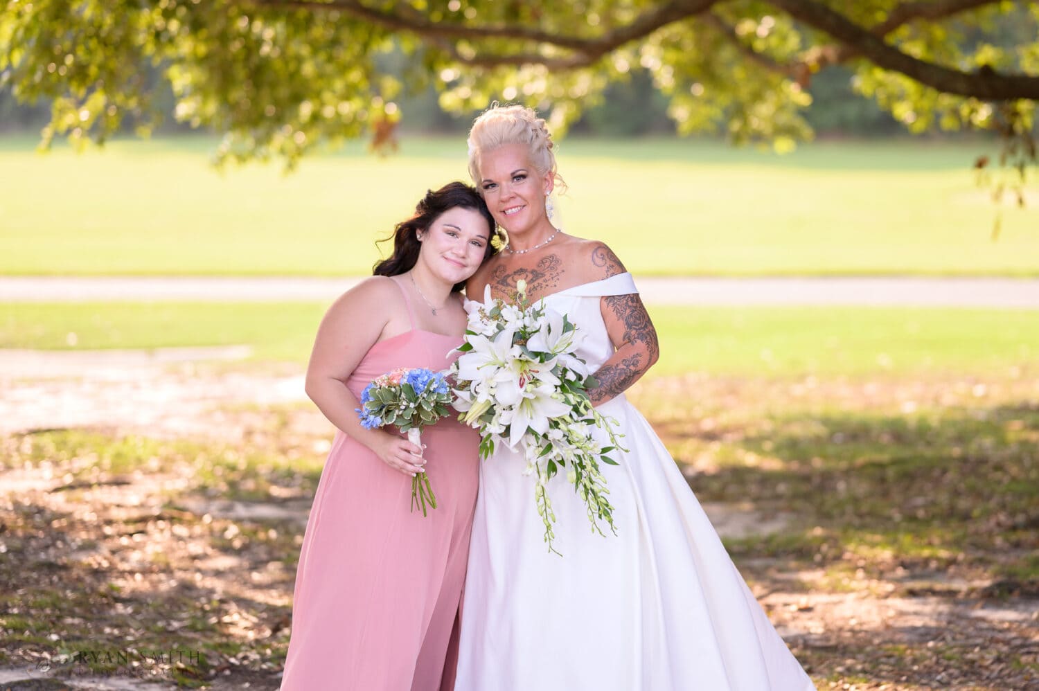 Bride with daughter - Wild Wing Plantation