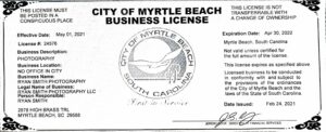 Myrtle Beach Business License