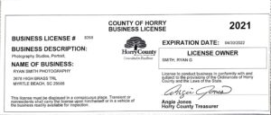 Horry County business license