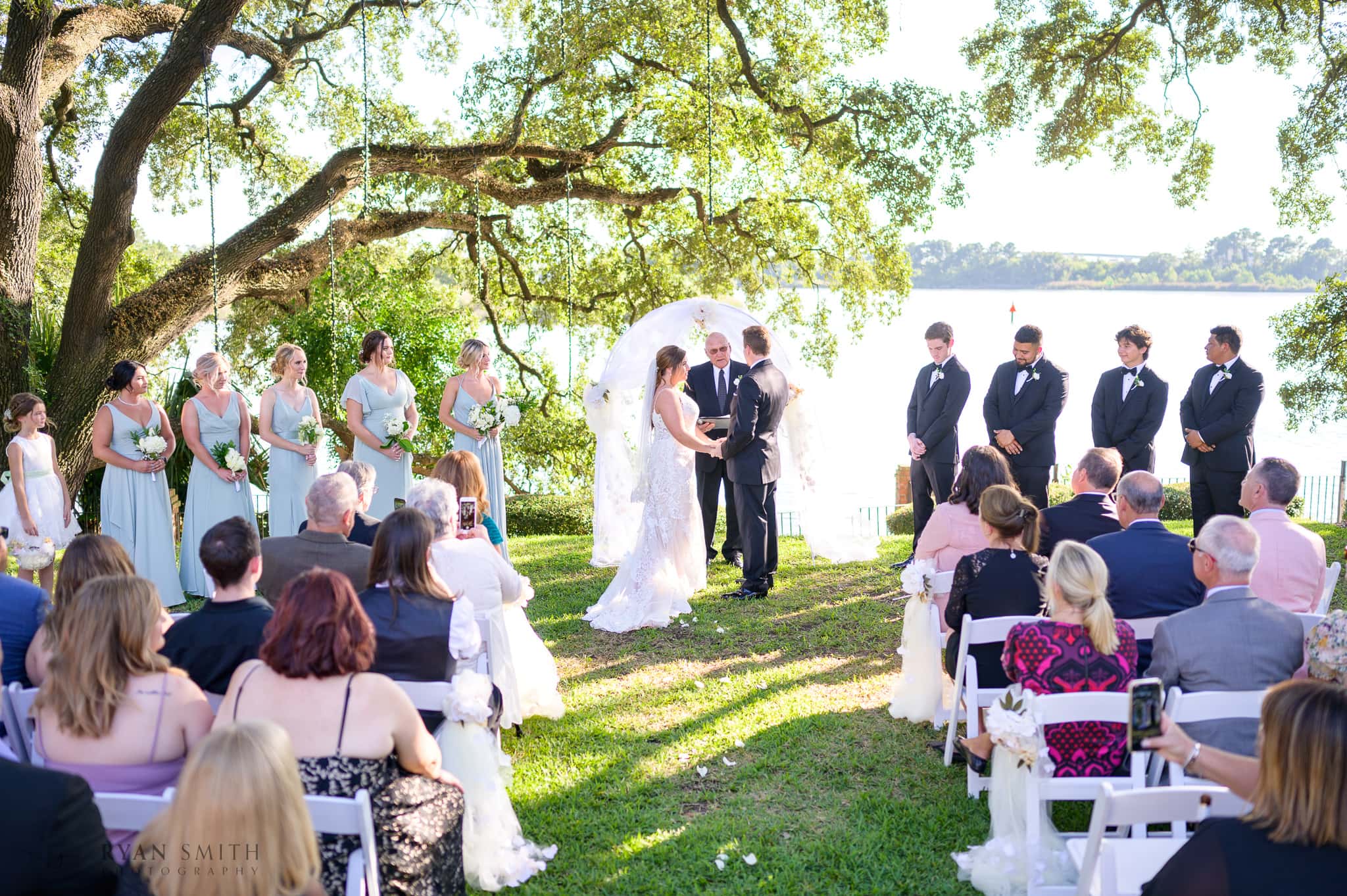 Beautiful ceremony on the Sampit river behind the house - Kaminski House Museum