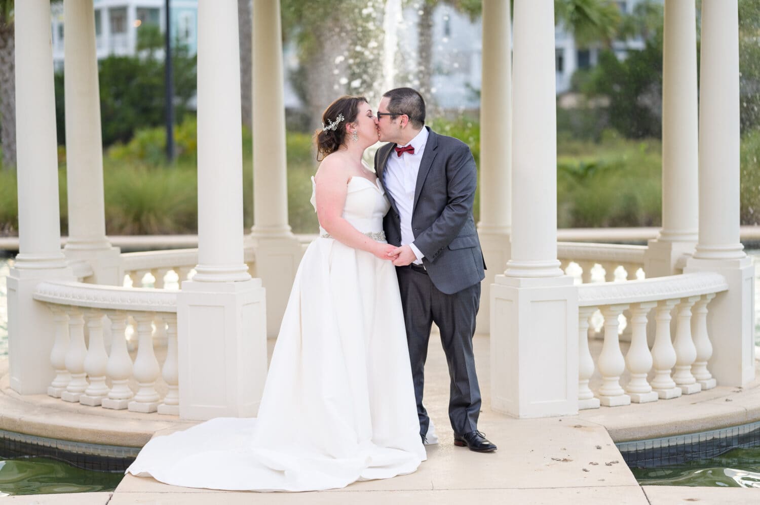 Kiss in front of the gazebo  - 21 Main Events at North Beach