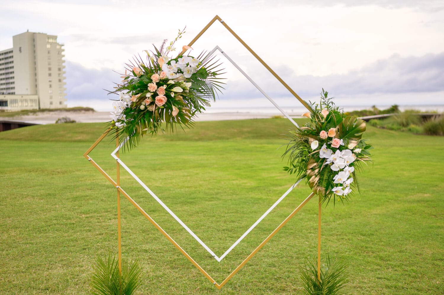 Background for wedding ceremony - Dunes Golf and Beach Club