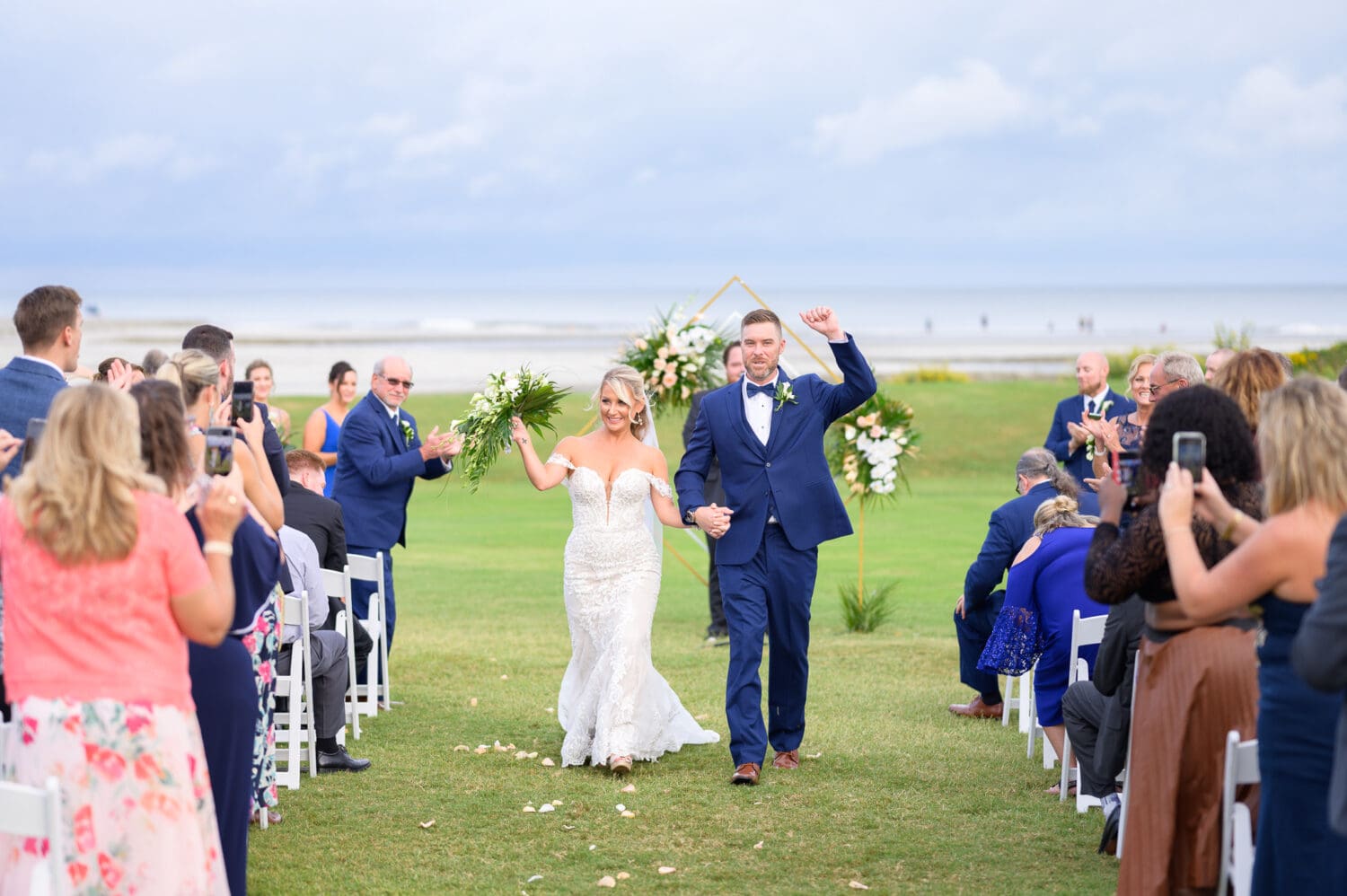 Cheers after the ceremony - Dunes Golf and Beach Club