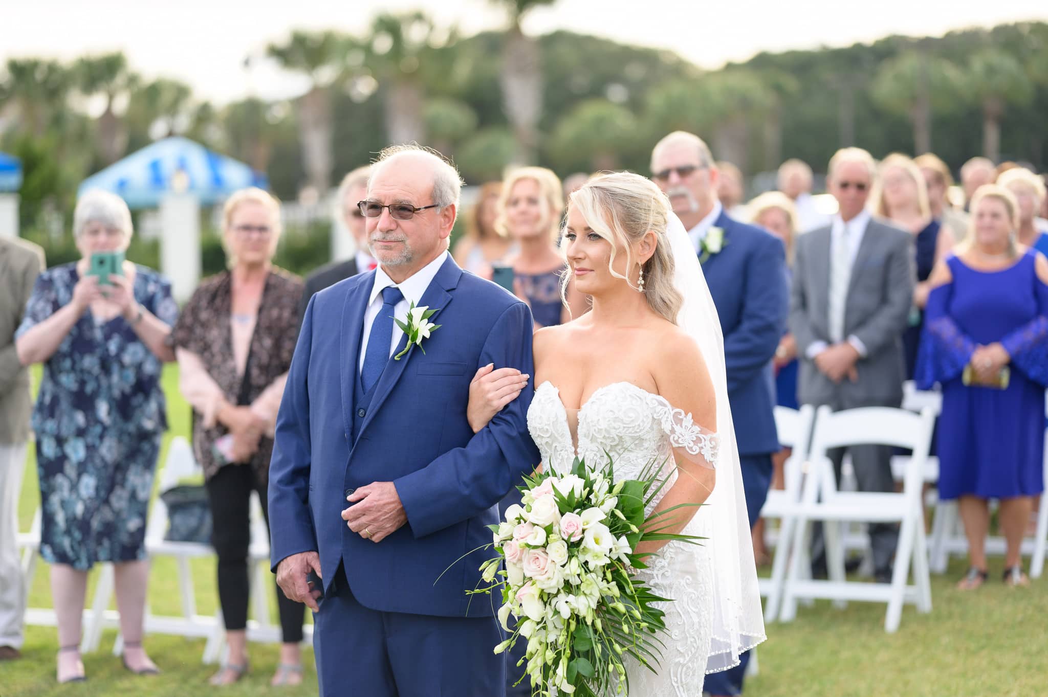 Father giving away the bride - Dunes Golf and Beach Club
