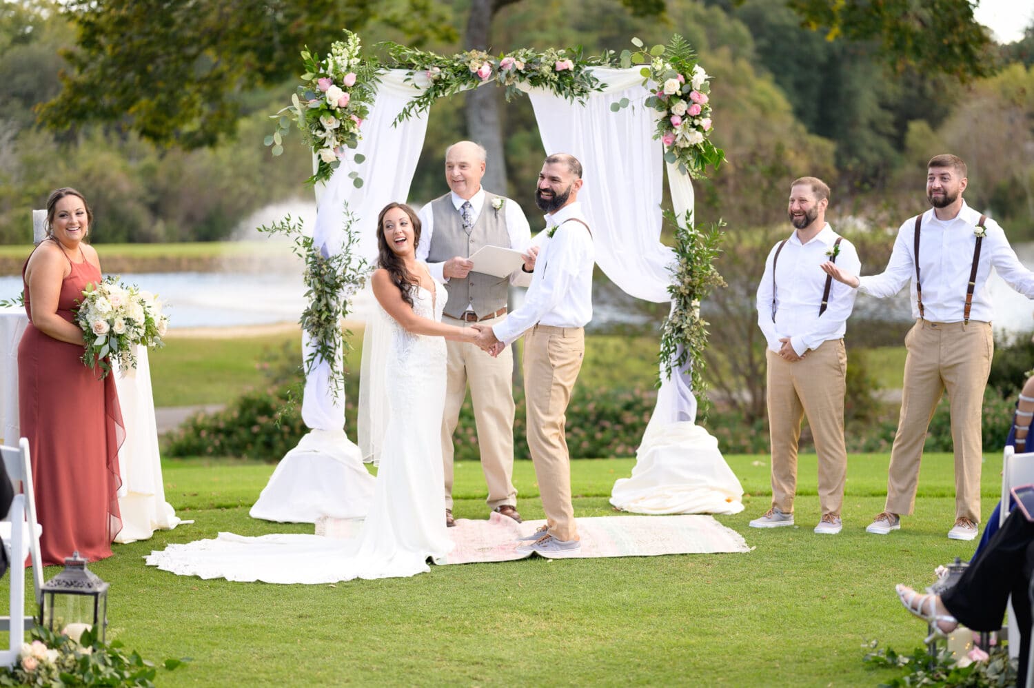 Laughter during the ceremony - Pawleys Plantation