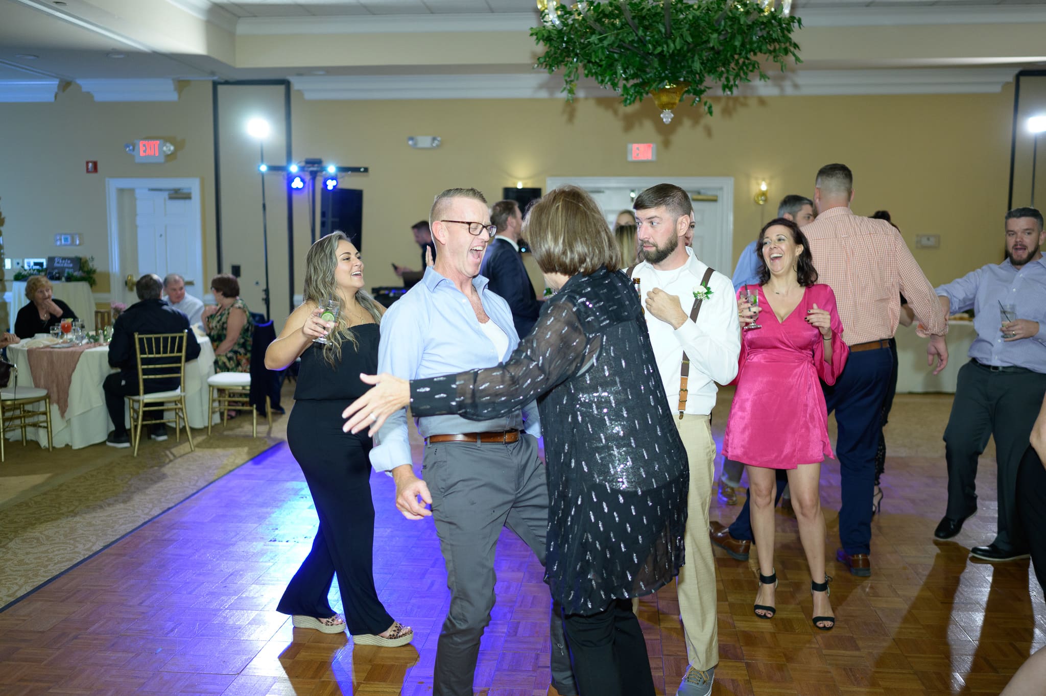 Lots of fun on the dance floor during the reception - Pawleys Plantation