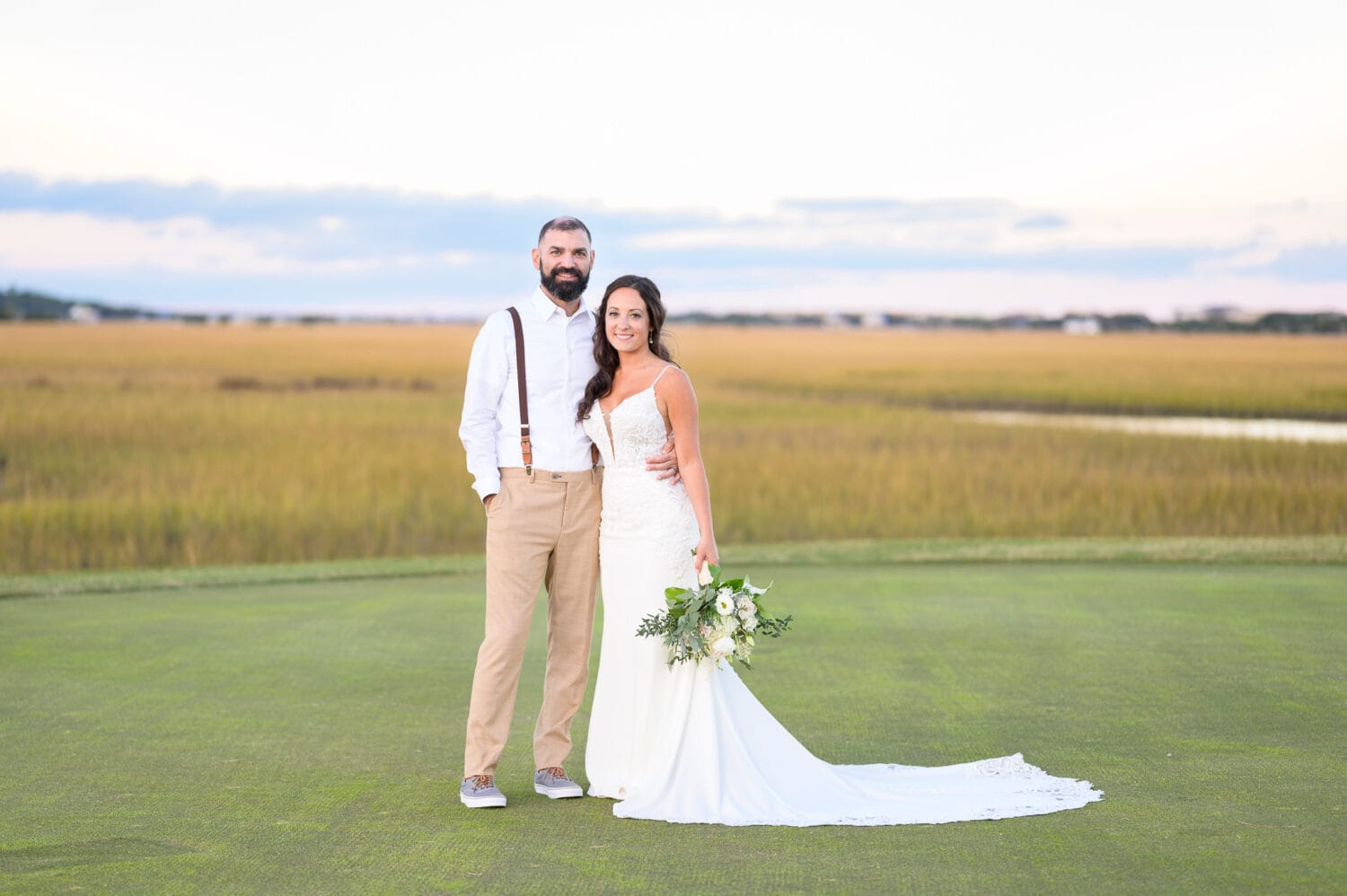 Portrait on the golf course with marsh in the background - Pawleys Plantation