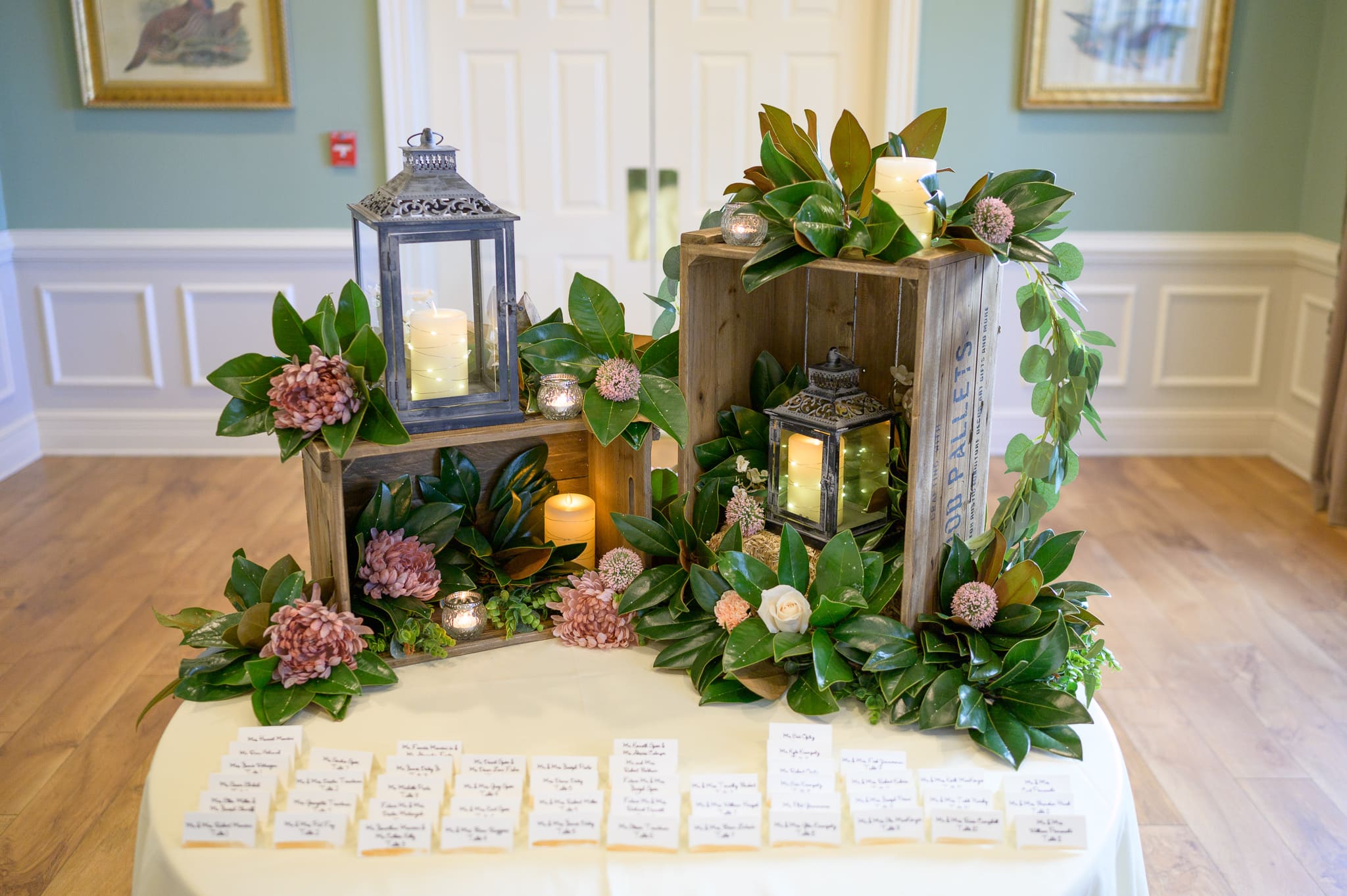 Pretty decoration for the seating cards - Pawleys Plantation