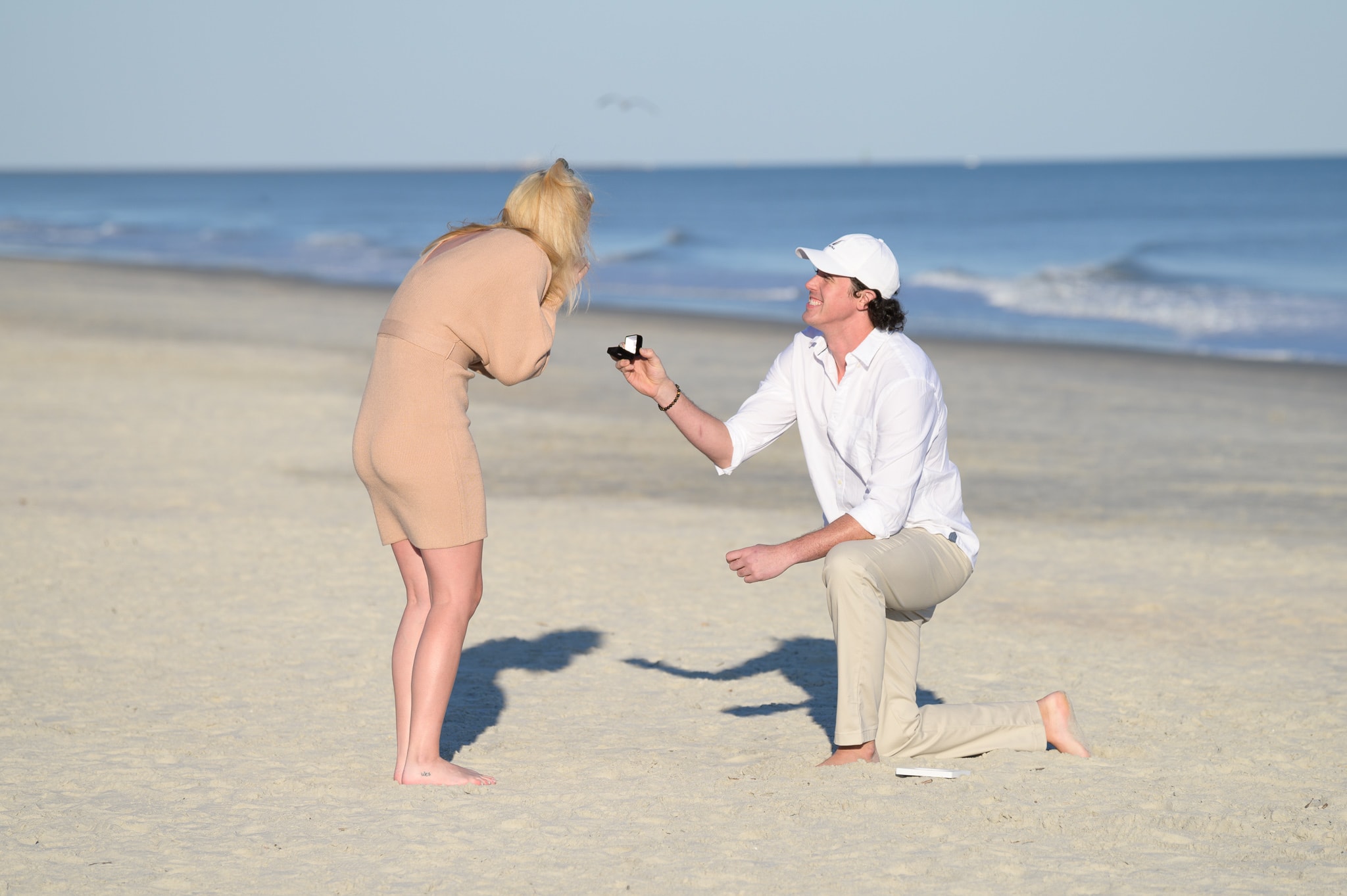 Surprise proposal on the beach - Huntington Beach State Park