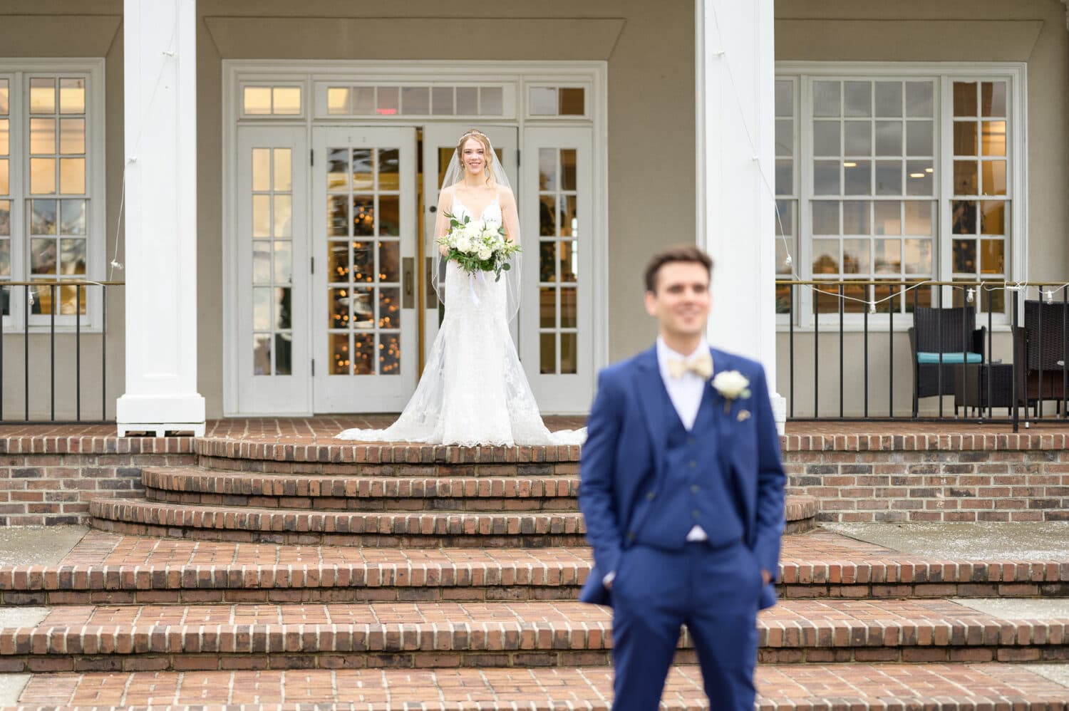 Another first look with the groom - Pawleys Plantation Golf & Country Club
