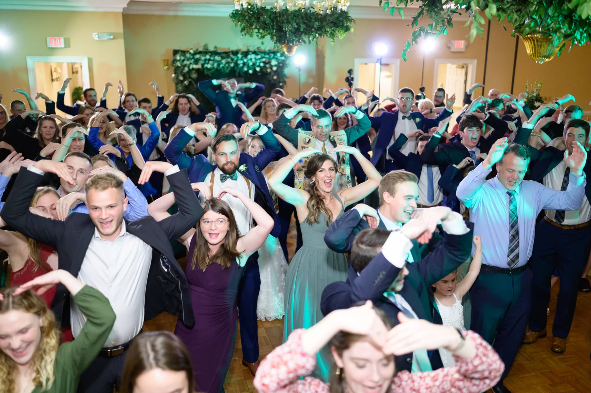 Everyone on the dance floor with father daughter dance - Pawleys Plantation Golf & Country Club