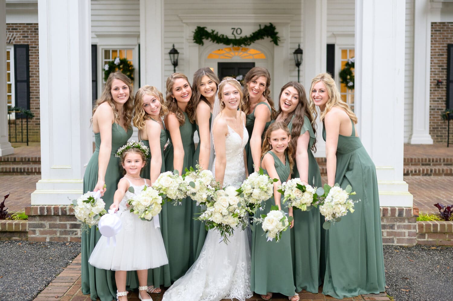 Girls showing off the flowers - Pawleys Plantation Golf & Country Club