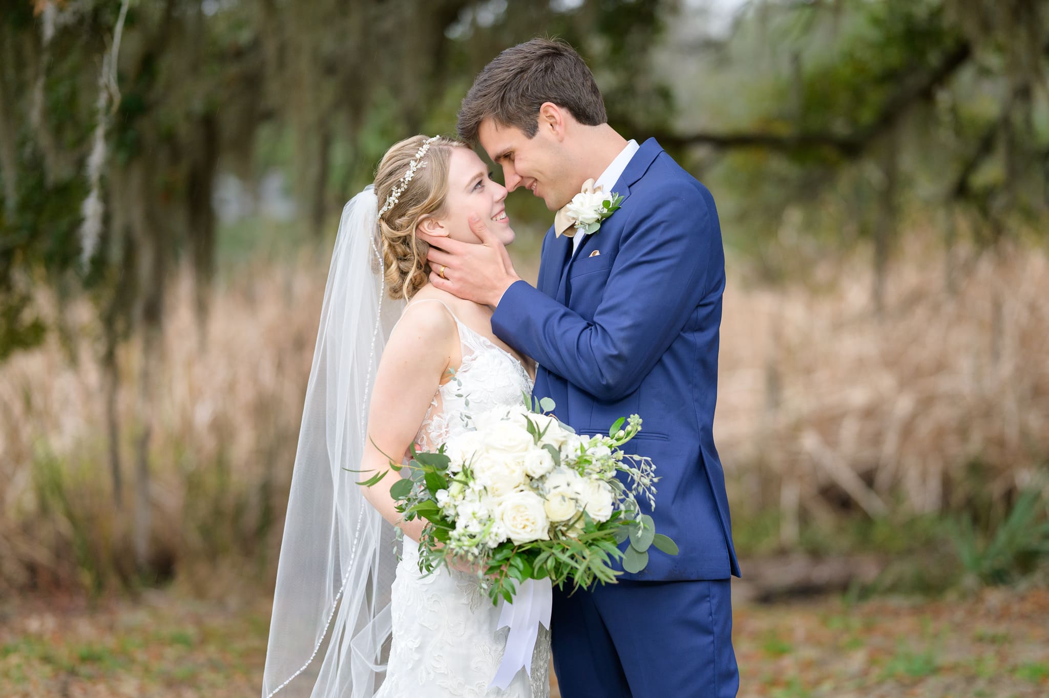 Looking into each other's eyes with big smiles - Pawleys Plantation Golf & Country Club