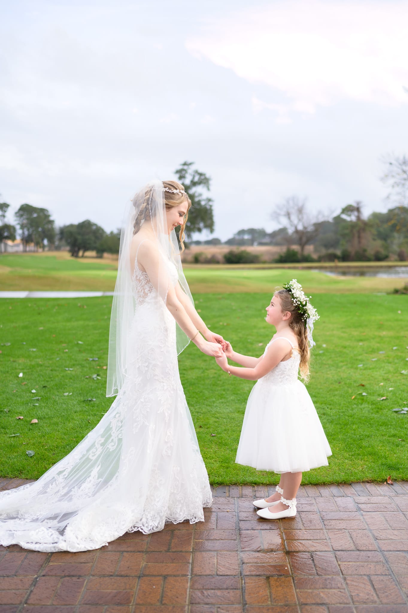 Recreating a picture from when the bride was little - Pawleys Plantation Golf & Country Club