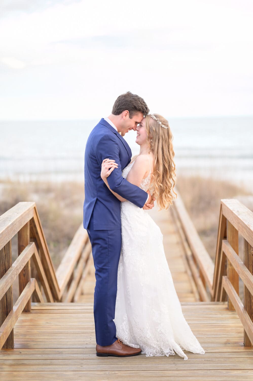 Touching noses on the boardwalk - Pawleys Island