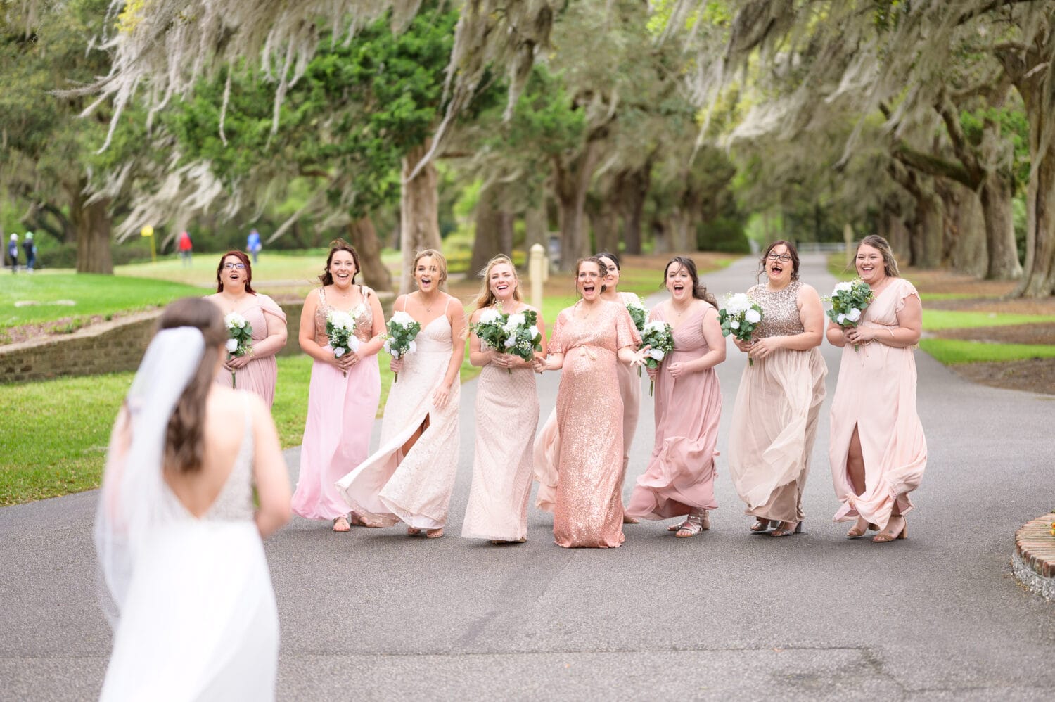 First look with the bridesmaids  - Caledonia Golf & Fish Club