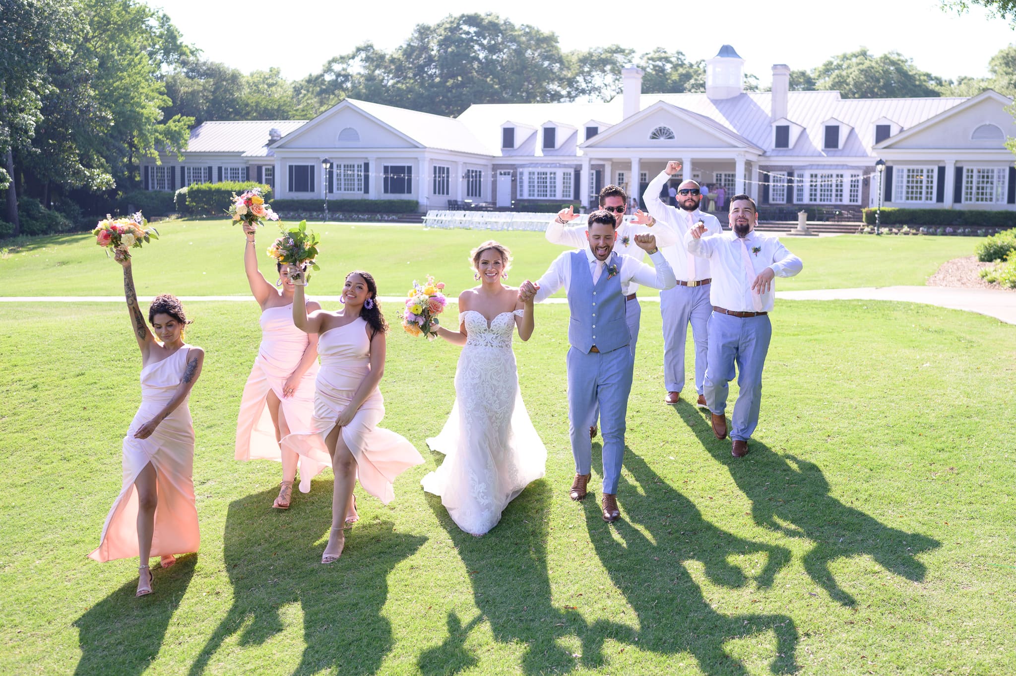 Bridal party after the ceremony - Pawleys Plantation Golf & Country Club