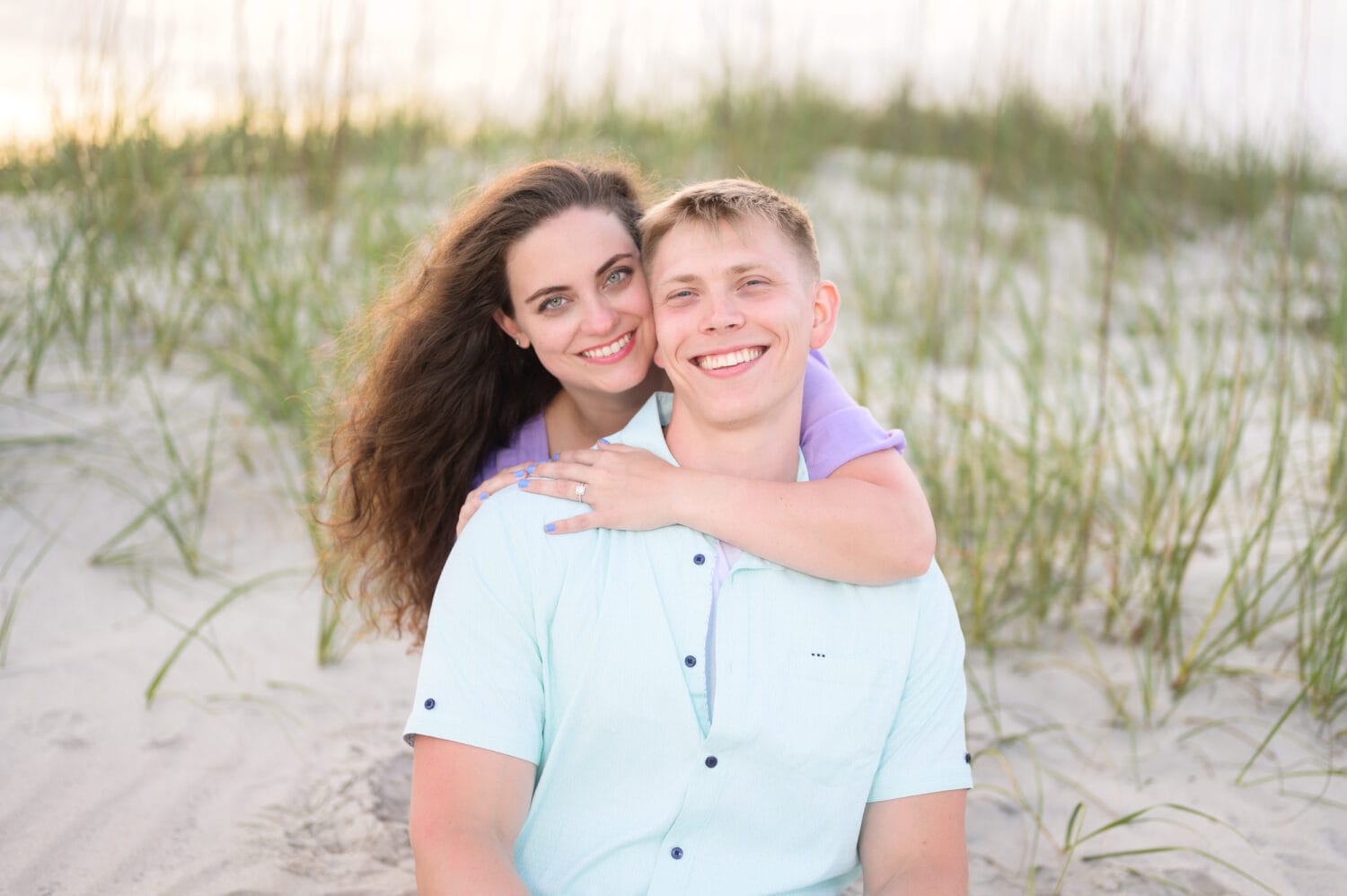 Giving a hug from behind by the dunes - Huntington Beach State Park - Myrtle Beach