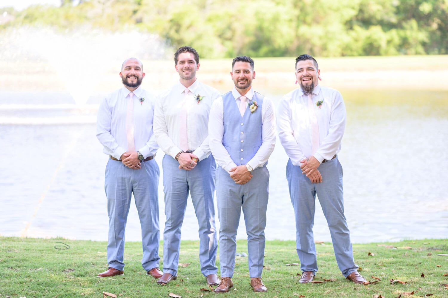 Pictures with the groomsmen - Pawleys Plantation Golf & Country Club