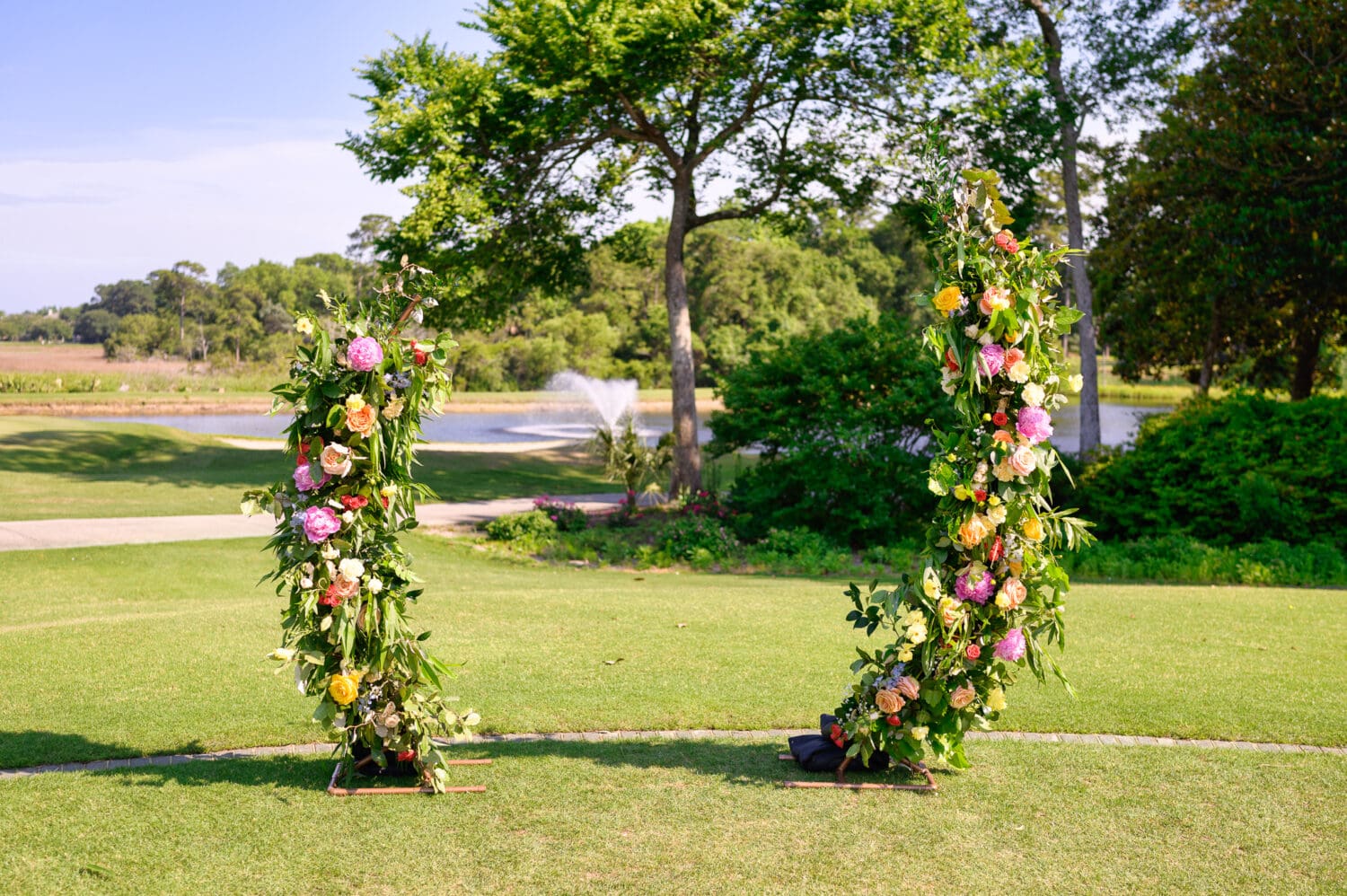 Wedding arch covered in flowers - Pawleys Plantation Golf & Country Club