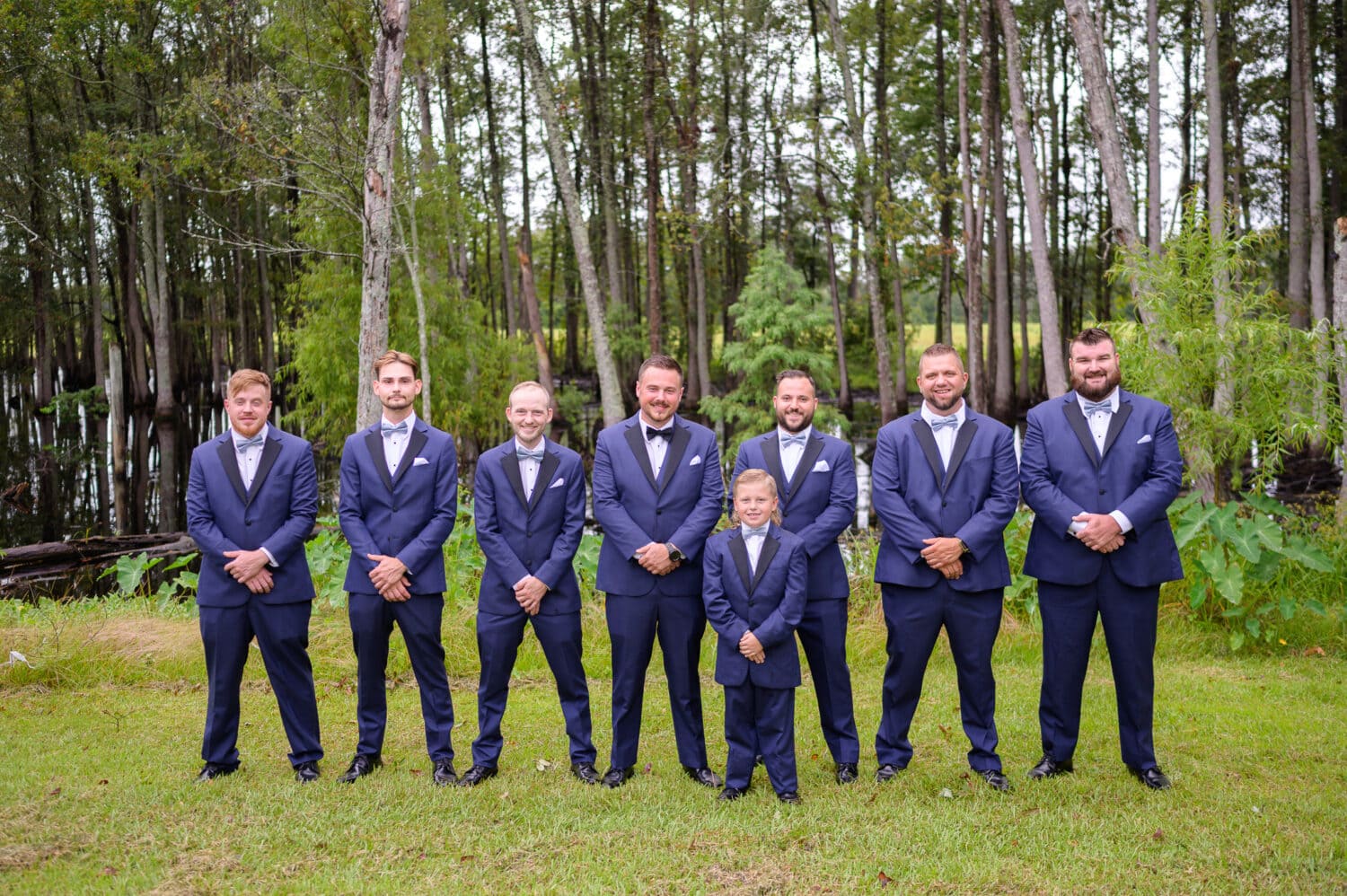 Groom with groomsmen before the ceremony - Wildhorse at Parker Farms