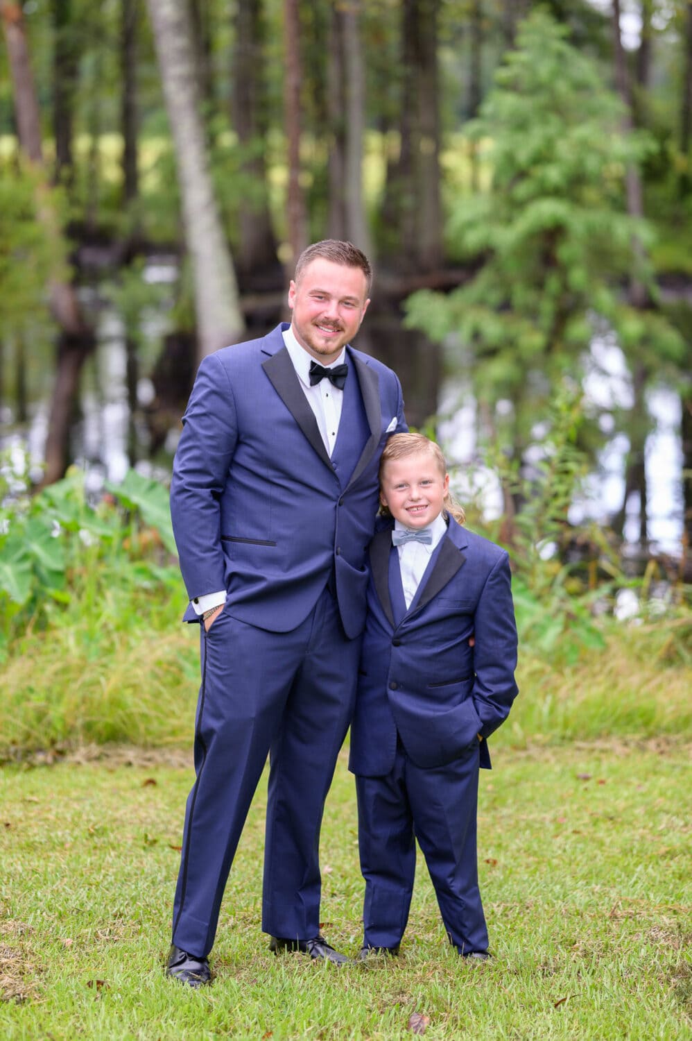 Groom with ring bearer  - Wildhorse at Parker Farms