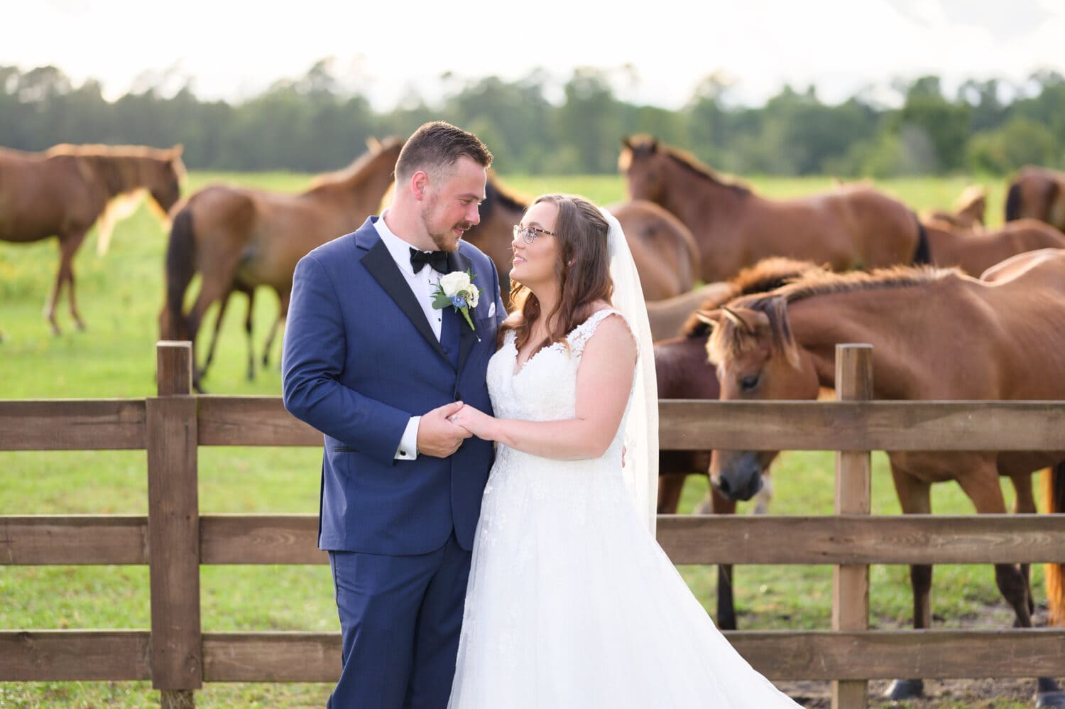 Portrait of bride and groom - Wildhorse at Parker Farms