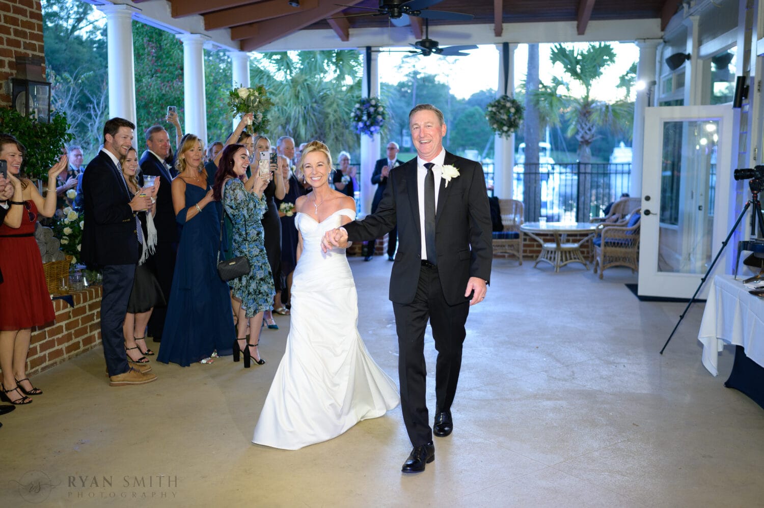 Bride and groom introductions - Safe Harbor Reserve Harbor Yacht Club