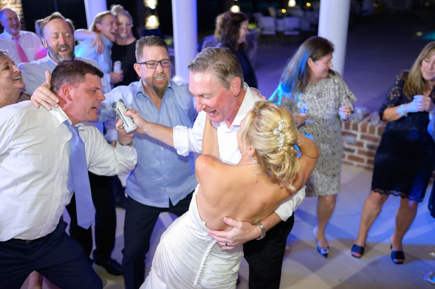 Fun dancing during the reception - Safe Harbor Reserve Harbor Yacht Club