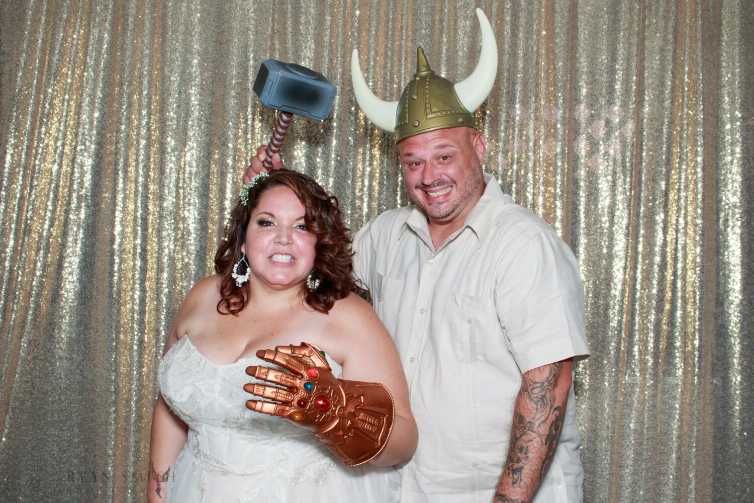 Photo booth with Infinity Gauntlet  -