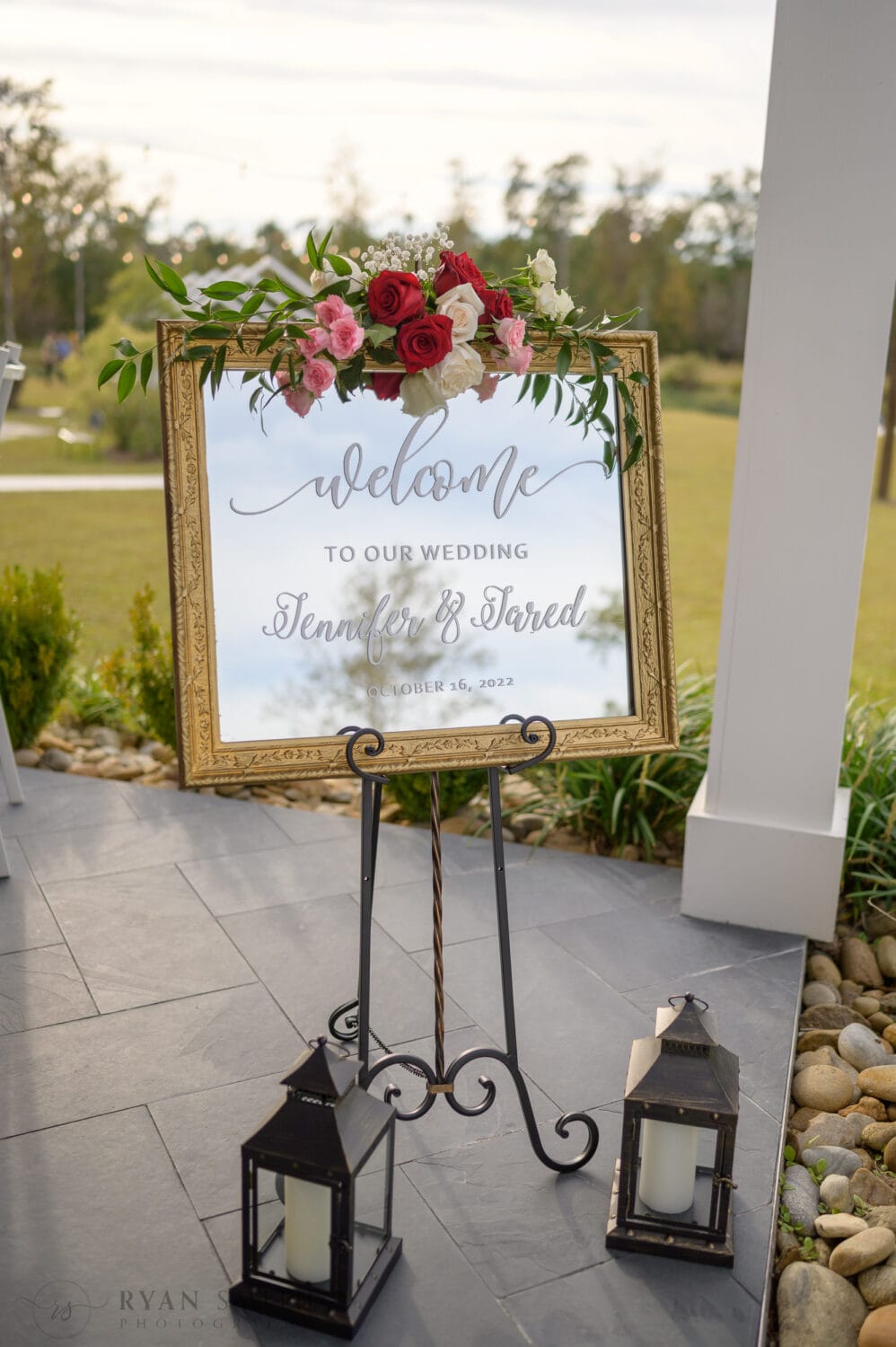 Welcome to our wedding sign - The Venue at White Oaks Farm
