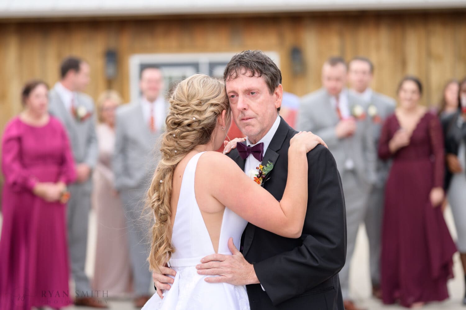 Emotional dance with bride and father - The Blessed Barn