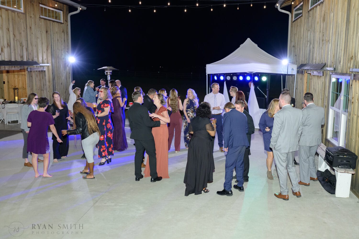 Fun dancing during the reception - The Blessed Barn