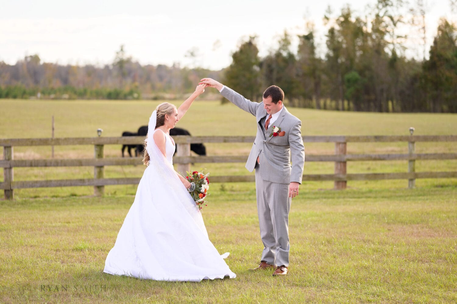 Groom spinning the bride - The Blessed Barn