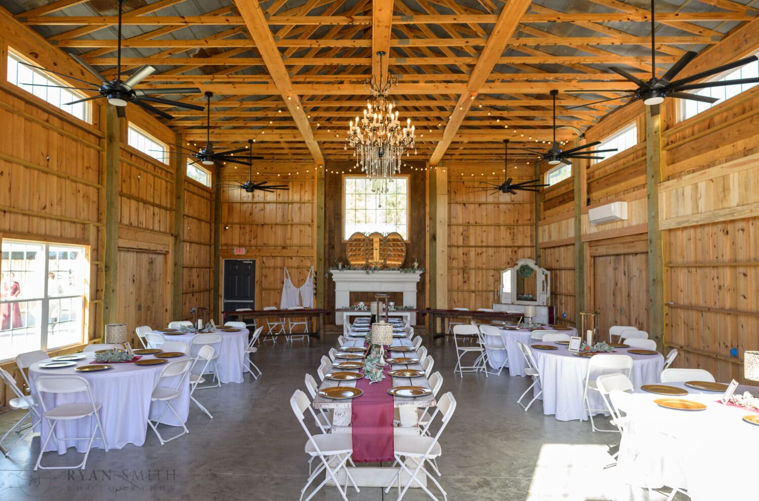 Tables in the barn - The Blessed Barn