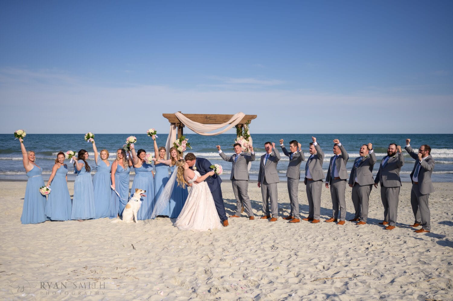 Big cheers from the wedding party - Pawleys Island Beach House