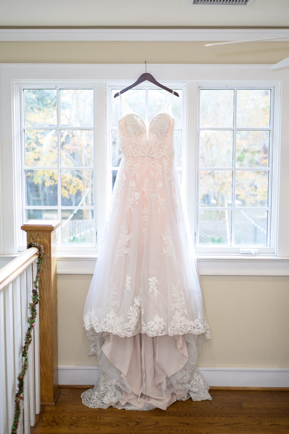 Dress hanging in the upstairs window - Brookgreen Gardens