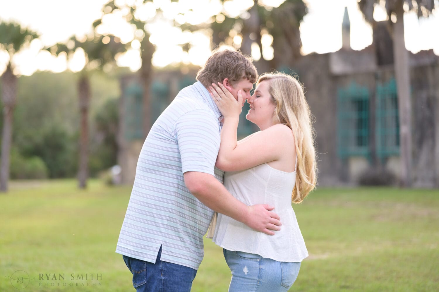 Engagement pictures on the beach - Huntington Beach State Park